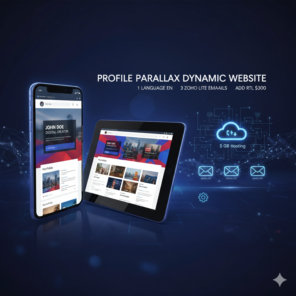 Profile Parallax Dynamic Website Package